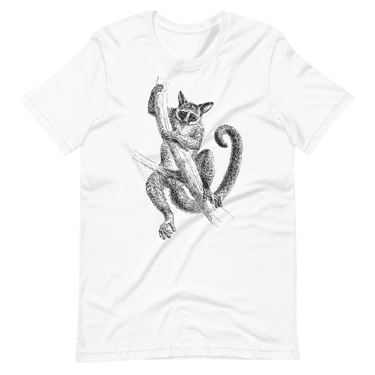 Printagon - Lemur - Unisex T-shirt - White / XS