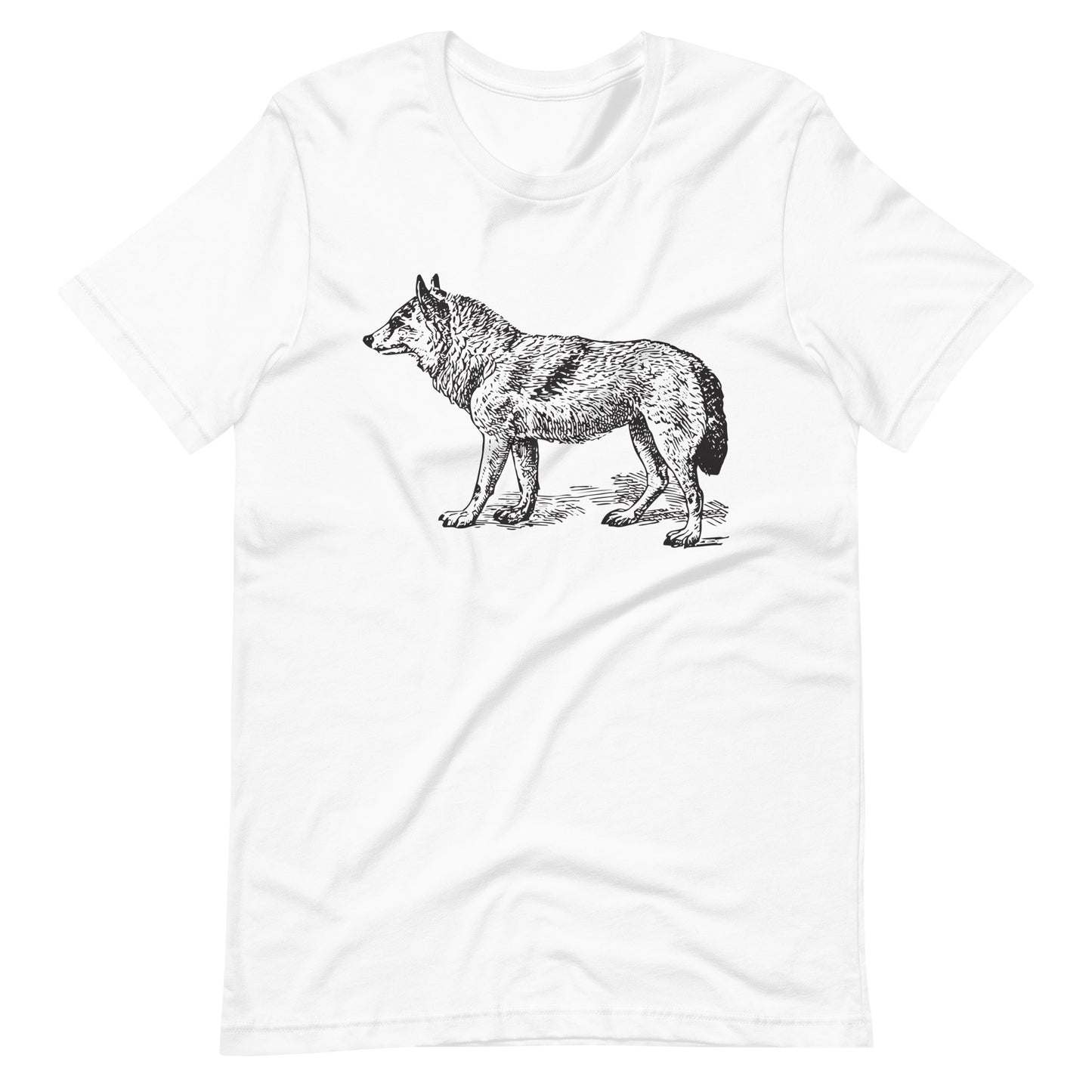 Printagon - Japanese Wolf - Unisex T-shirt - White / XS