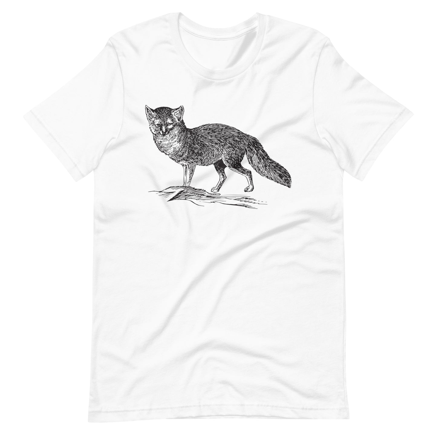 Printagon - Arctic Fox 002 - Unisex T-shirt - White / XS