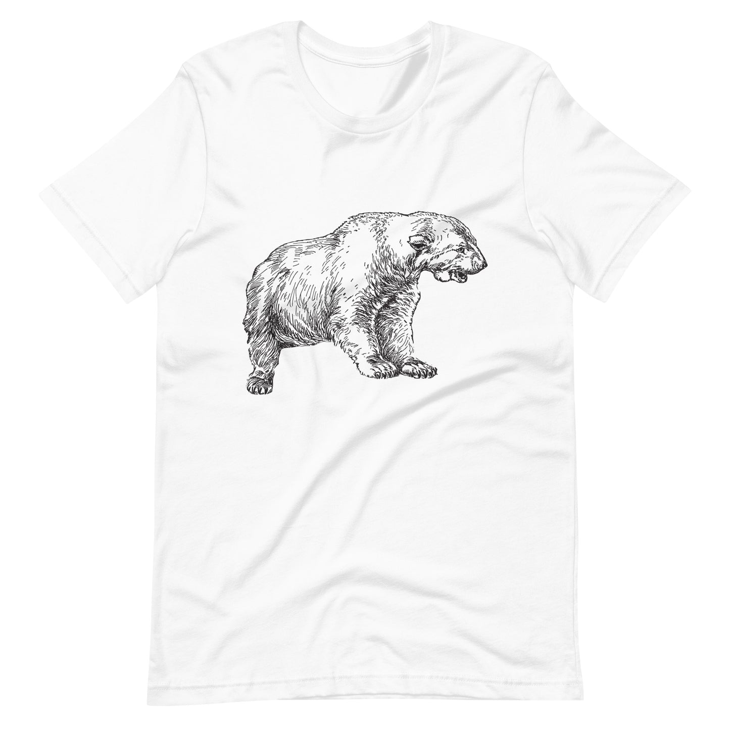 Printagon - Arctotherium Bear - Unisex T-shirt - White / XS