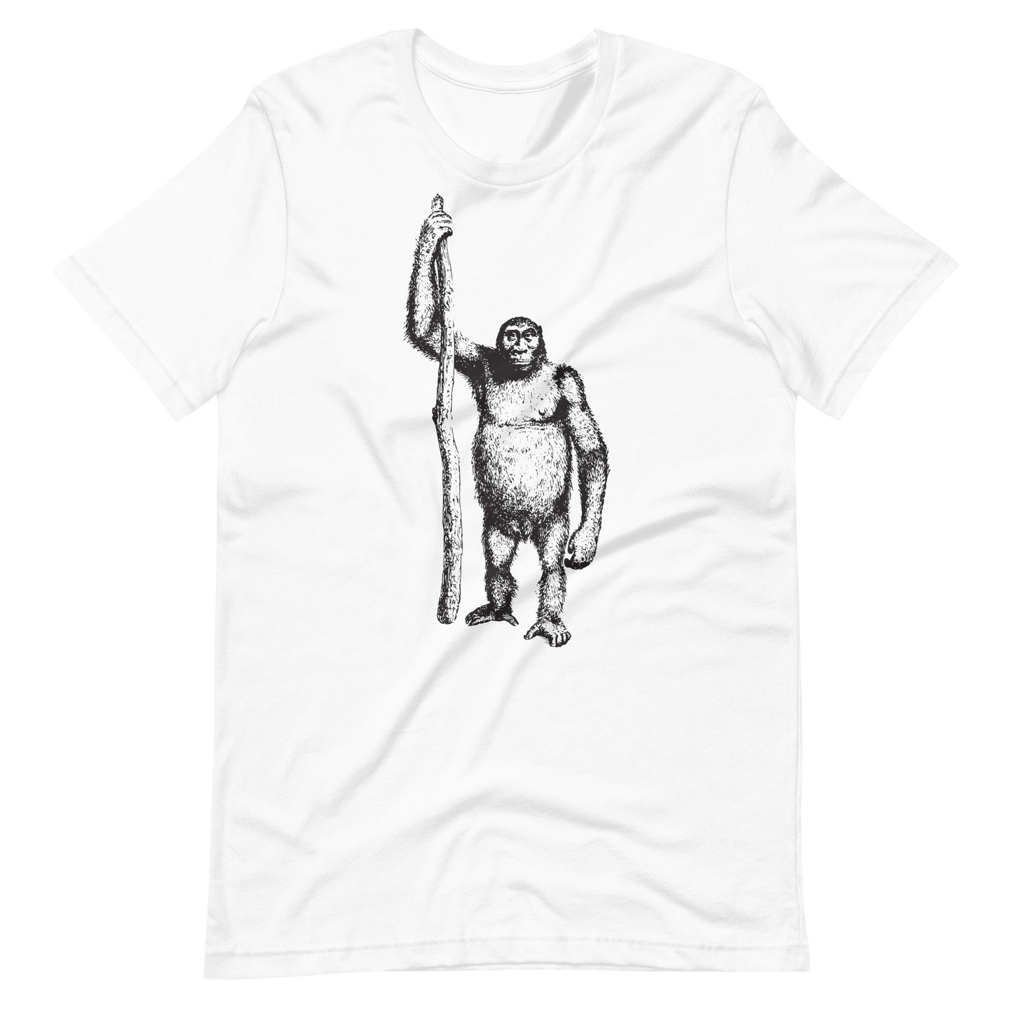 Printagon - Gorilla - Unisex T-shirt - White / XS