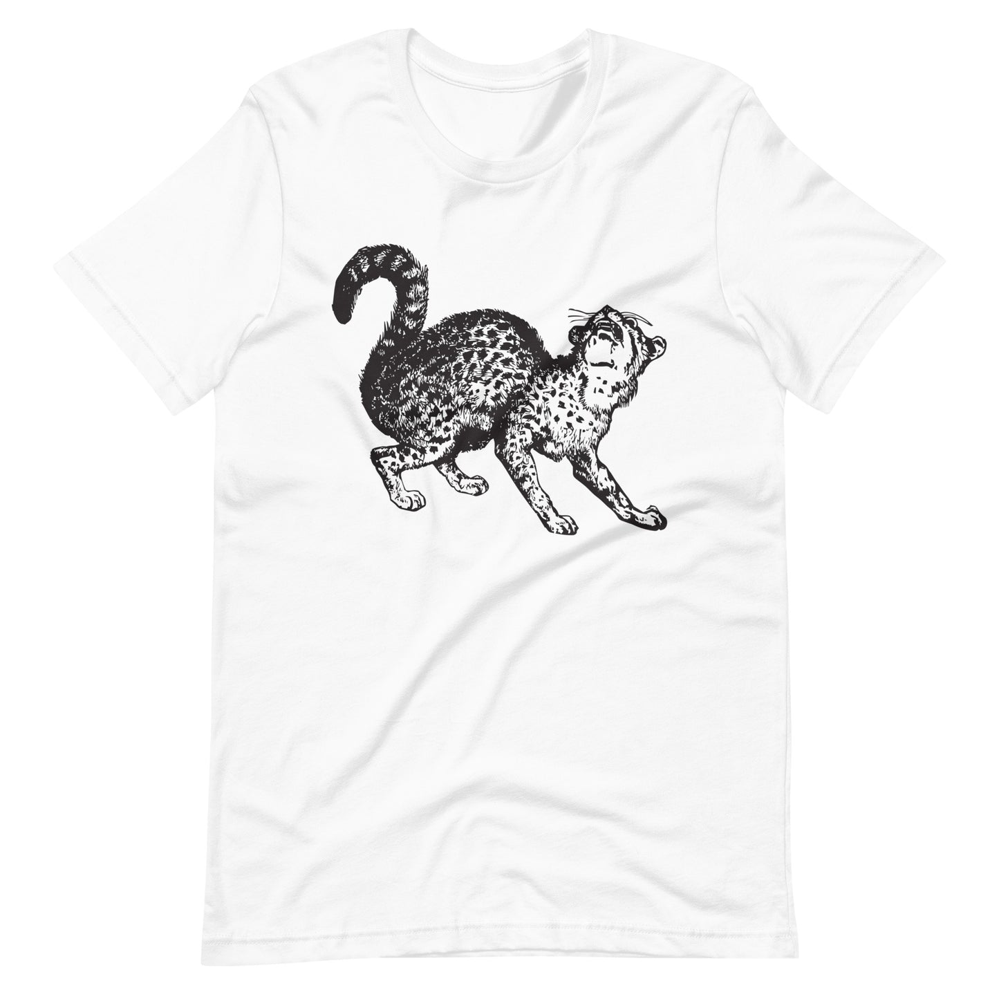 Printagon - Wild Cat - Unisex T-shirt - White / XS