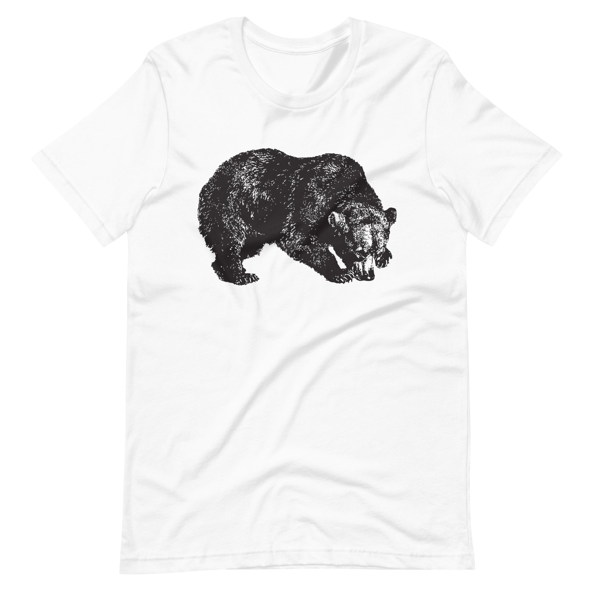 Printagon - American Black Bear - Unisex T-shirt - White / XS