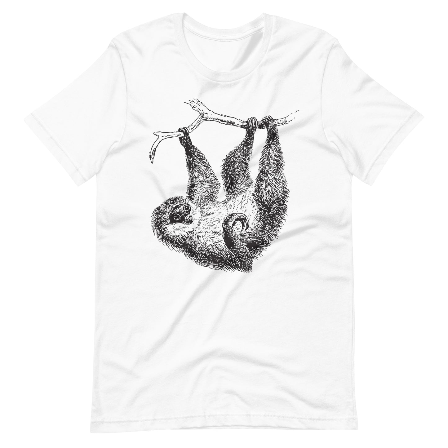 Printagon - Sloth - Unisex T-shirt - White / XS