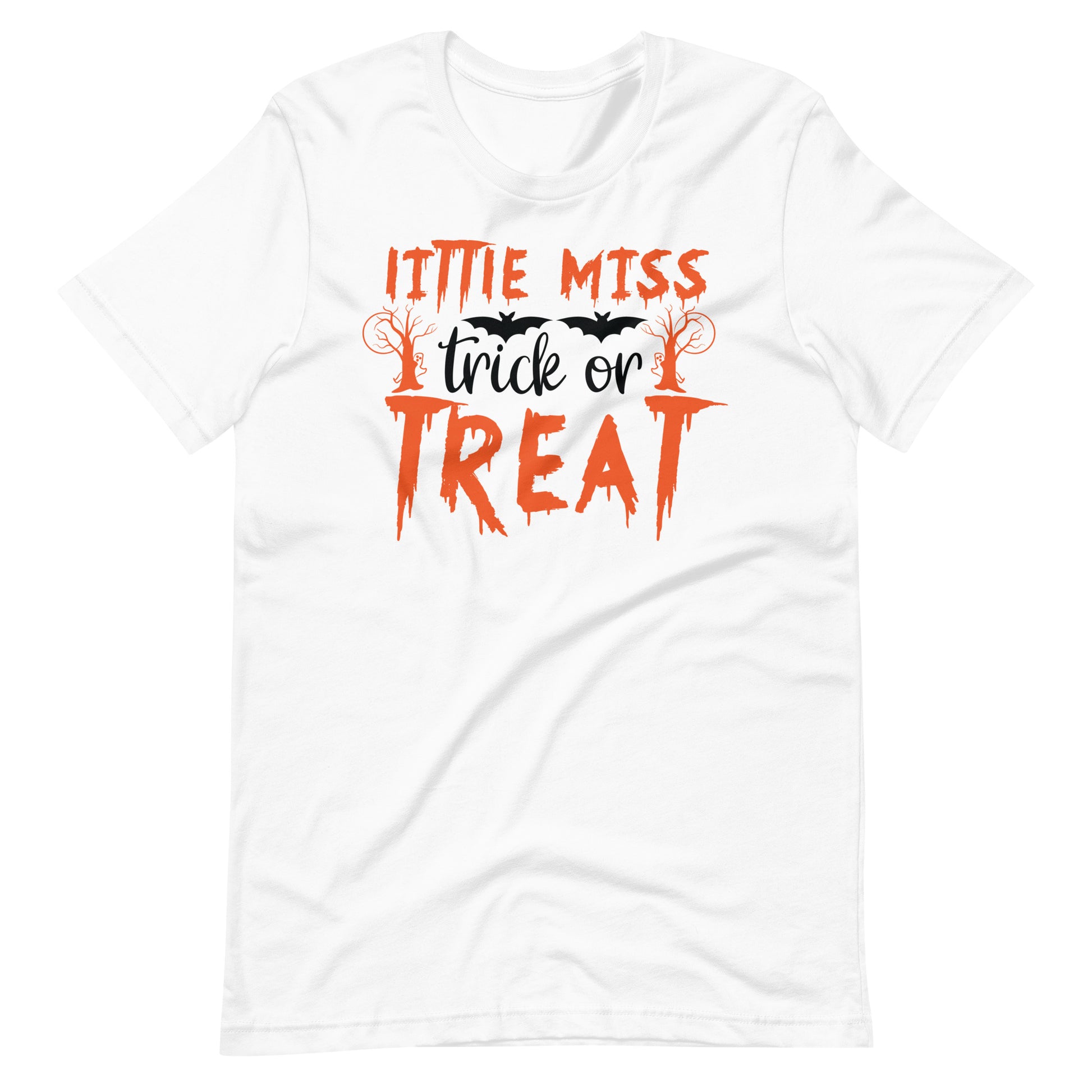 Printagon - Little Miss Trick or Treat - Unisex T-shirt - White / XS