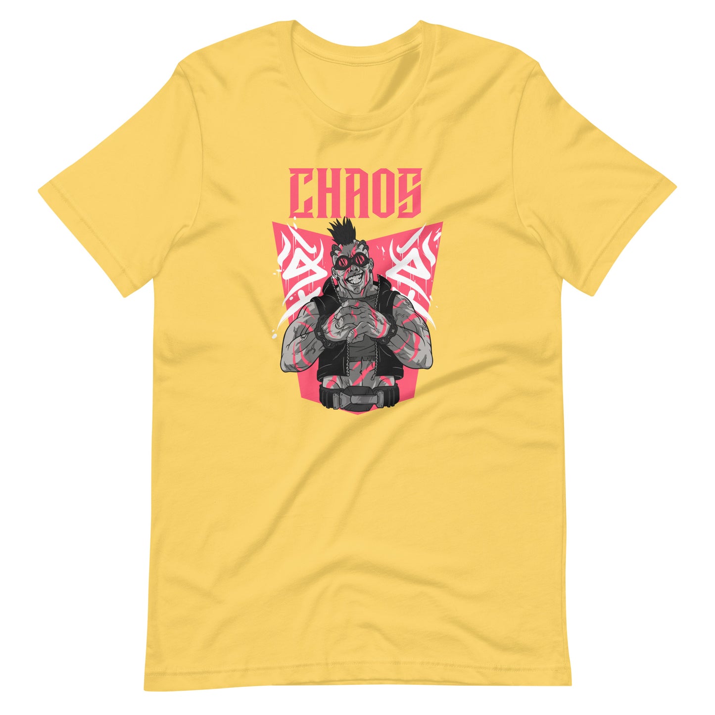 Printagon - Chaos Pink - Unisex T-shirt - Yellow / S