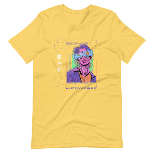 Printagon - Metavrse 007 - Unisex T-shirt - Yellow / S