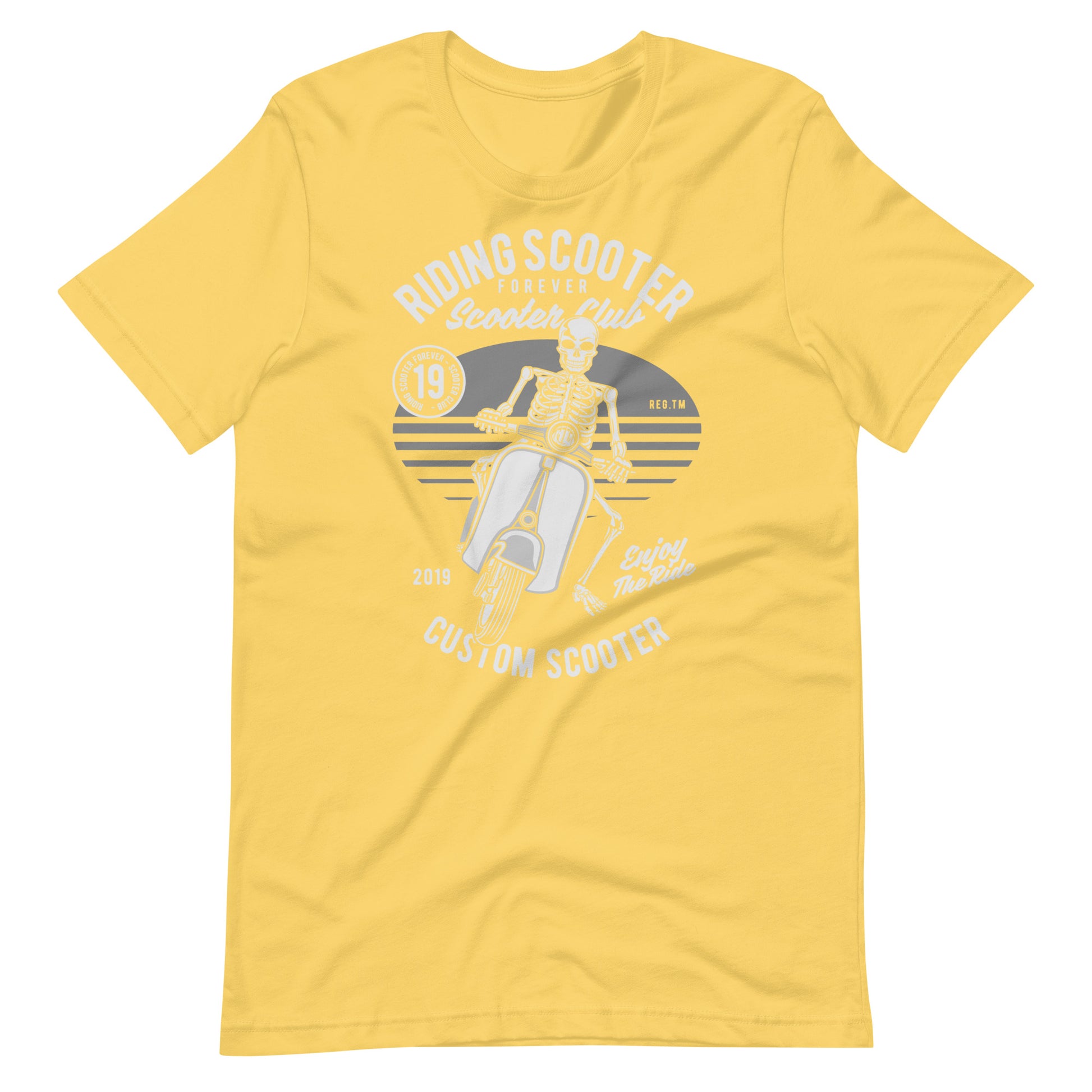 Printagon - Riding Scooter Forever - T-shirt - Yellow / S