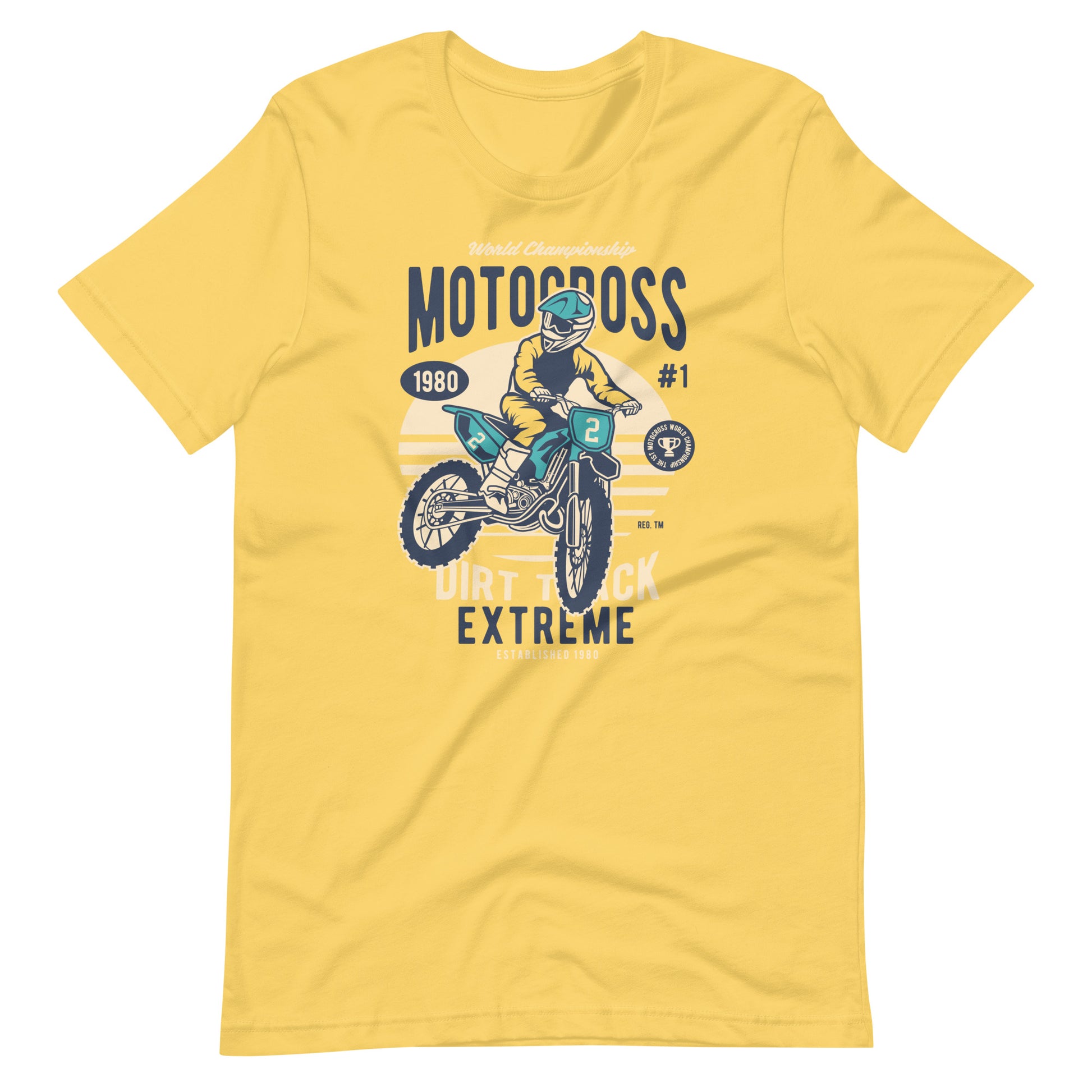 Printagon - Motocross Extreme 002 - T-shirt - Yellow / S