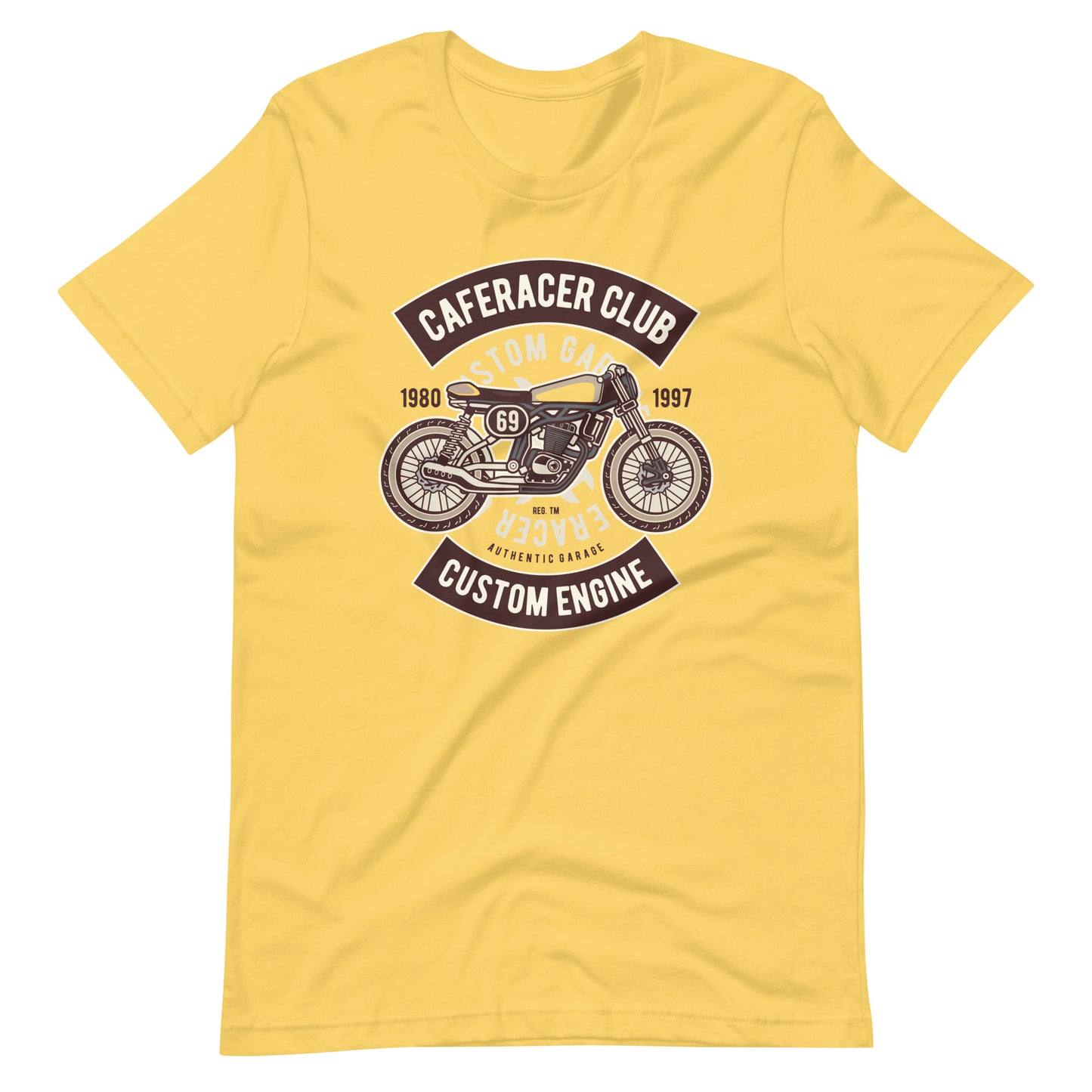 Printagon - Caferacer Classic 002 - T-shirt - Yellow / S