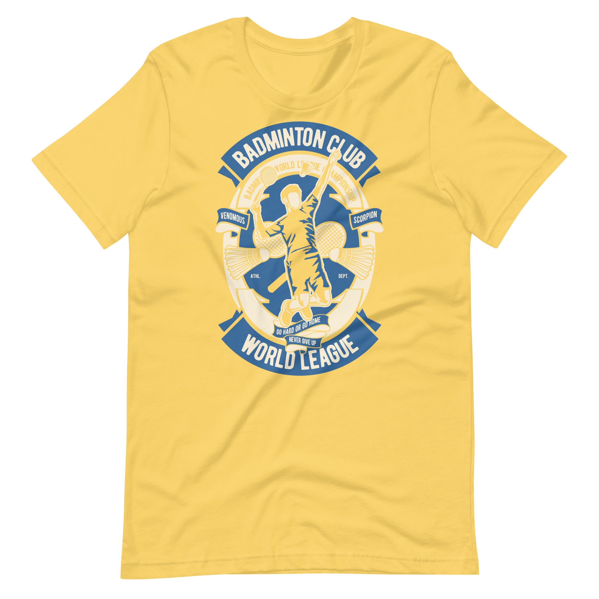 Printagon - Badminton Club - Unisex T-shirt - Yellow / S