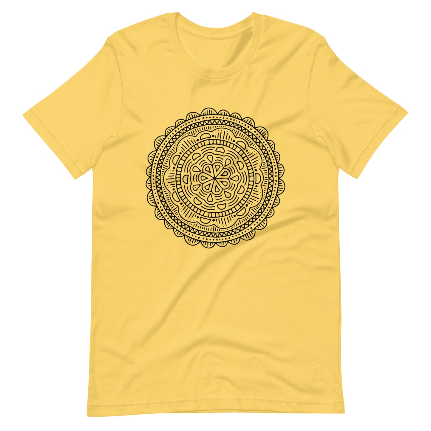 Printagon - Mandala 121 - T-shirt - Yellow / S