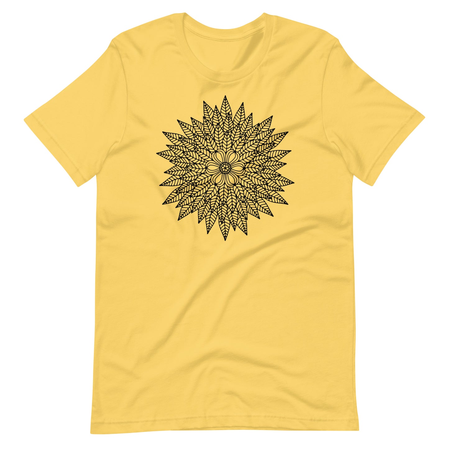 Printagon - Mandala 148 - T-shirt - Yellow / S