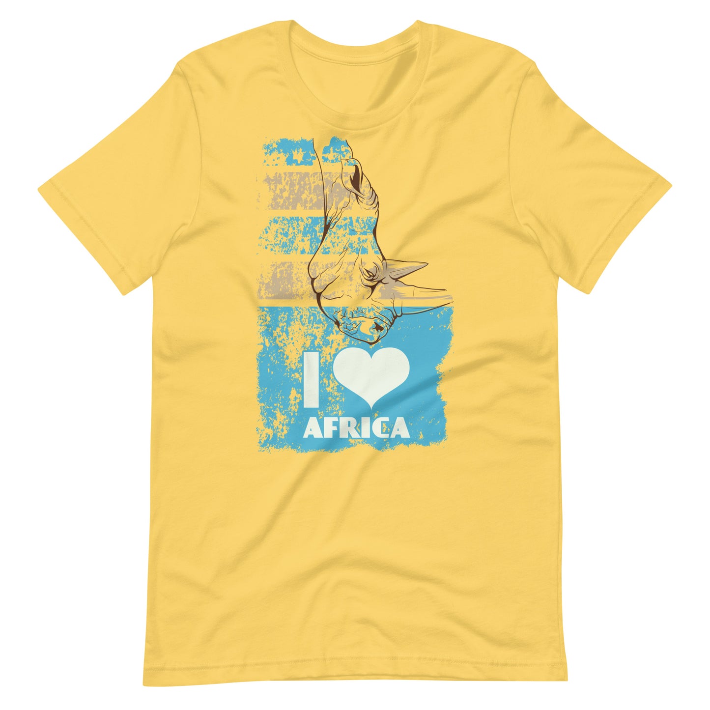 Printagon - I Love Africa - T-shirt - Yellow / S