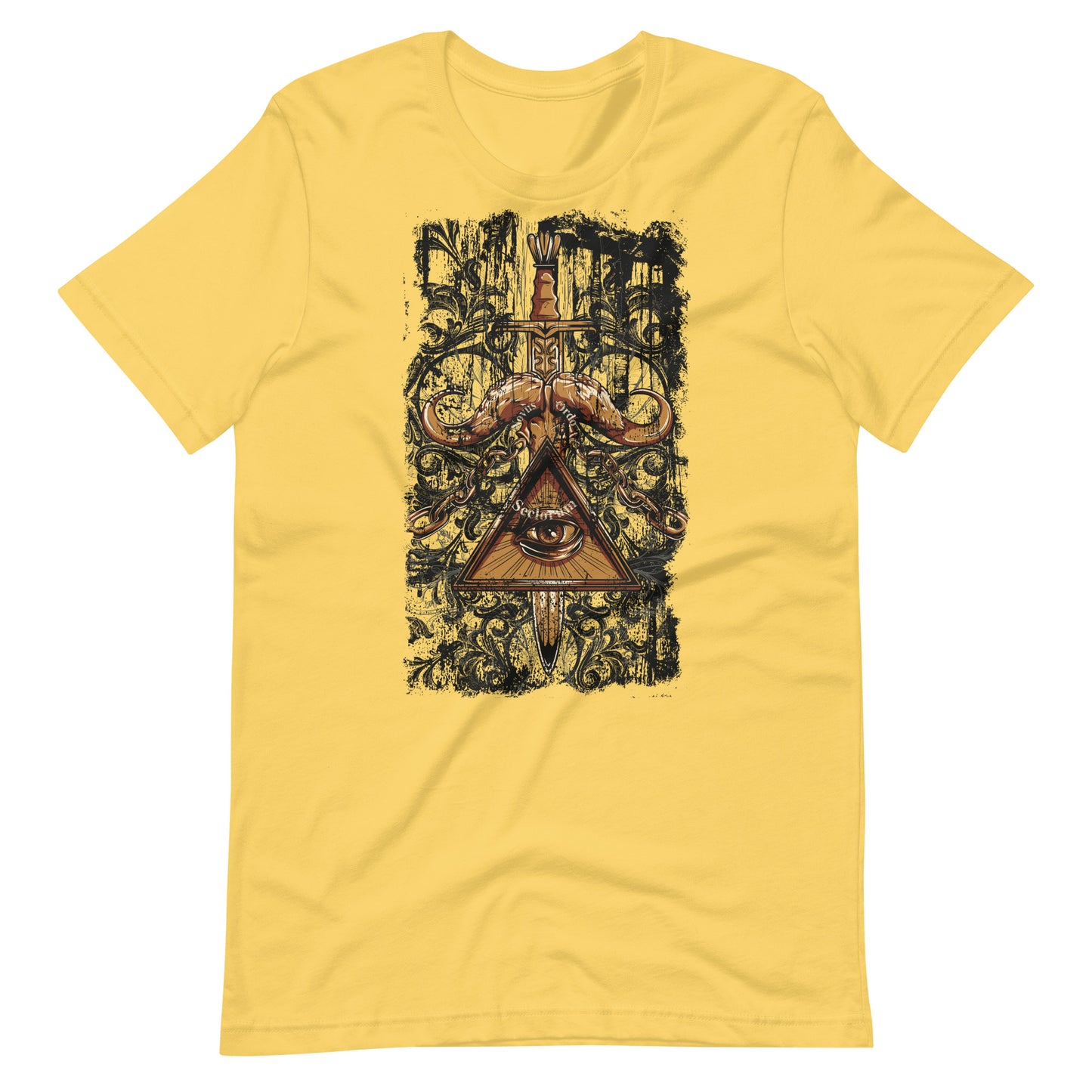 Printagon - Illuminati Sword - T-shirt - Yellow / S