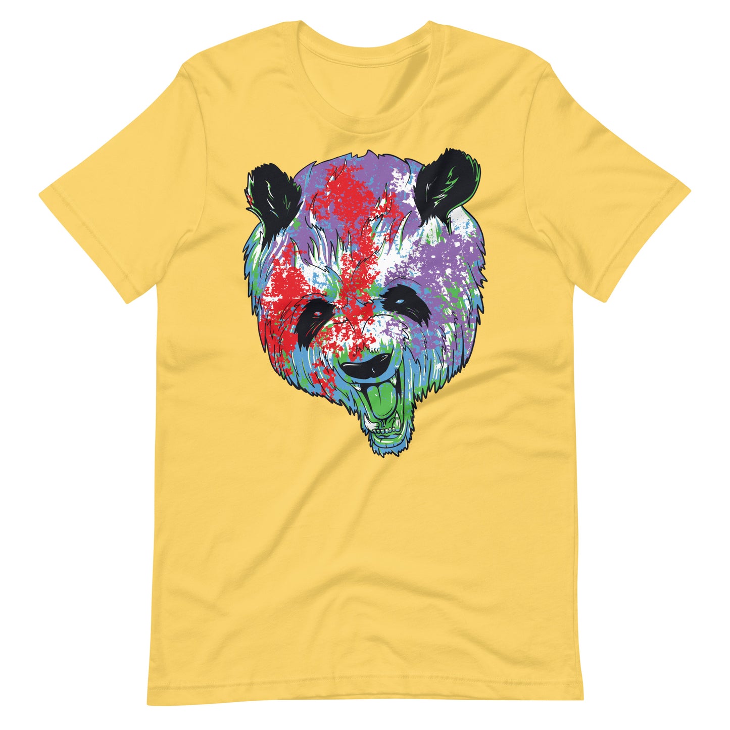 Printagon - Colorful Bear - Unisex T-shirt - Yellow / S