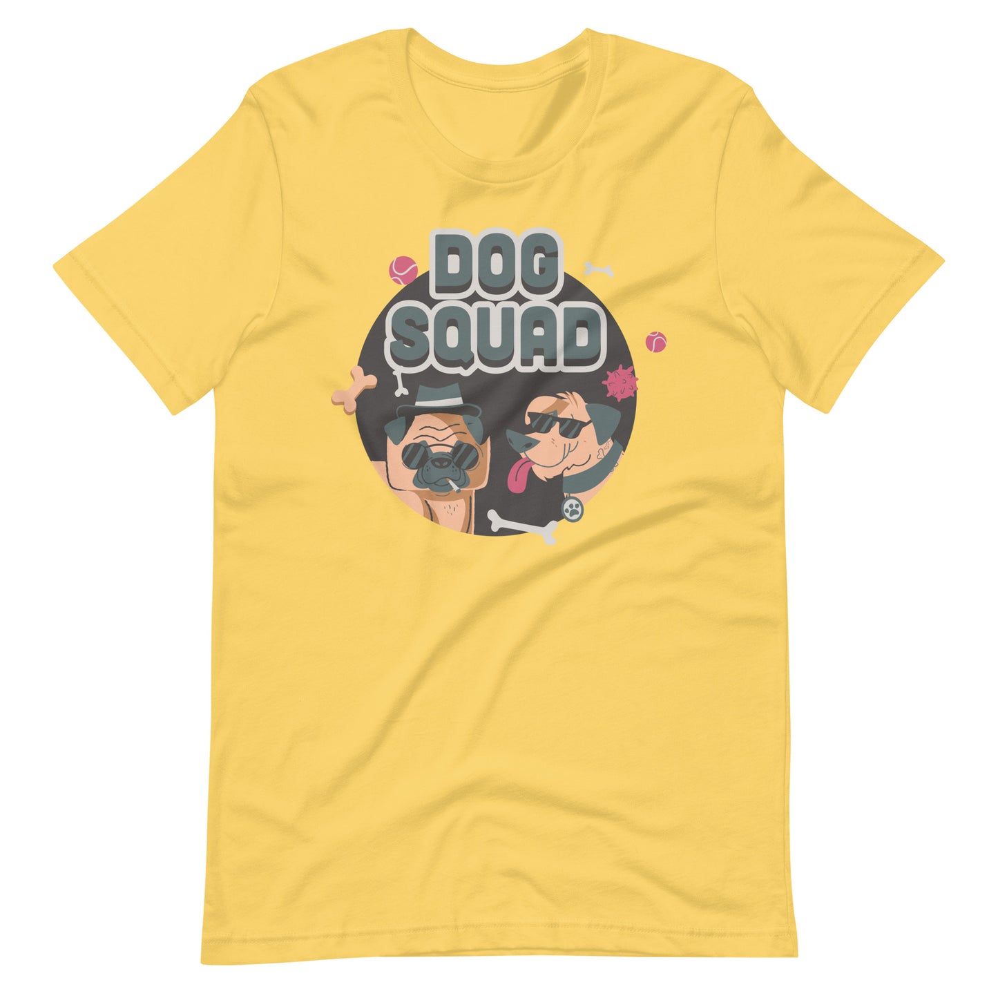 Printagon - Dog Squad - Unisex T-shirt - Yellow / S