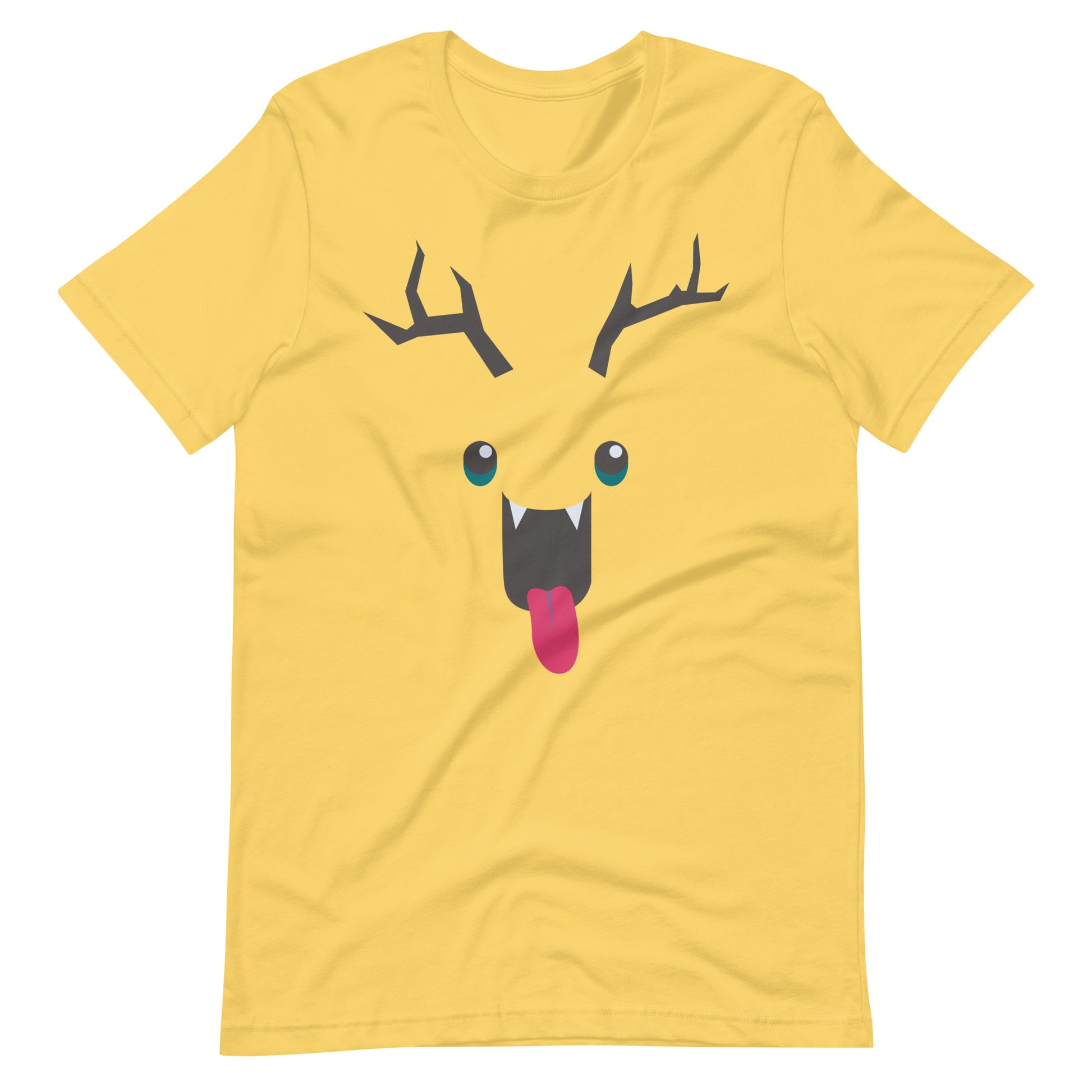 Printagon - Funny Deer - Unisex T-shirt - Yellow / S