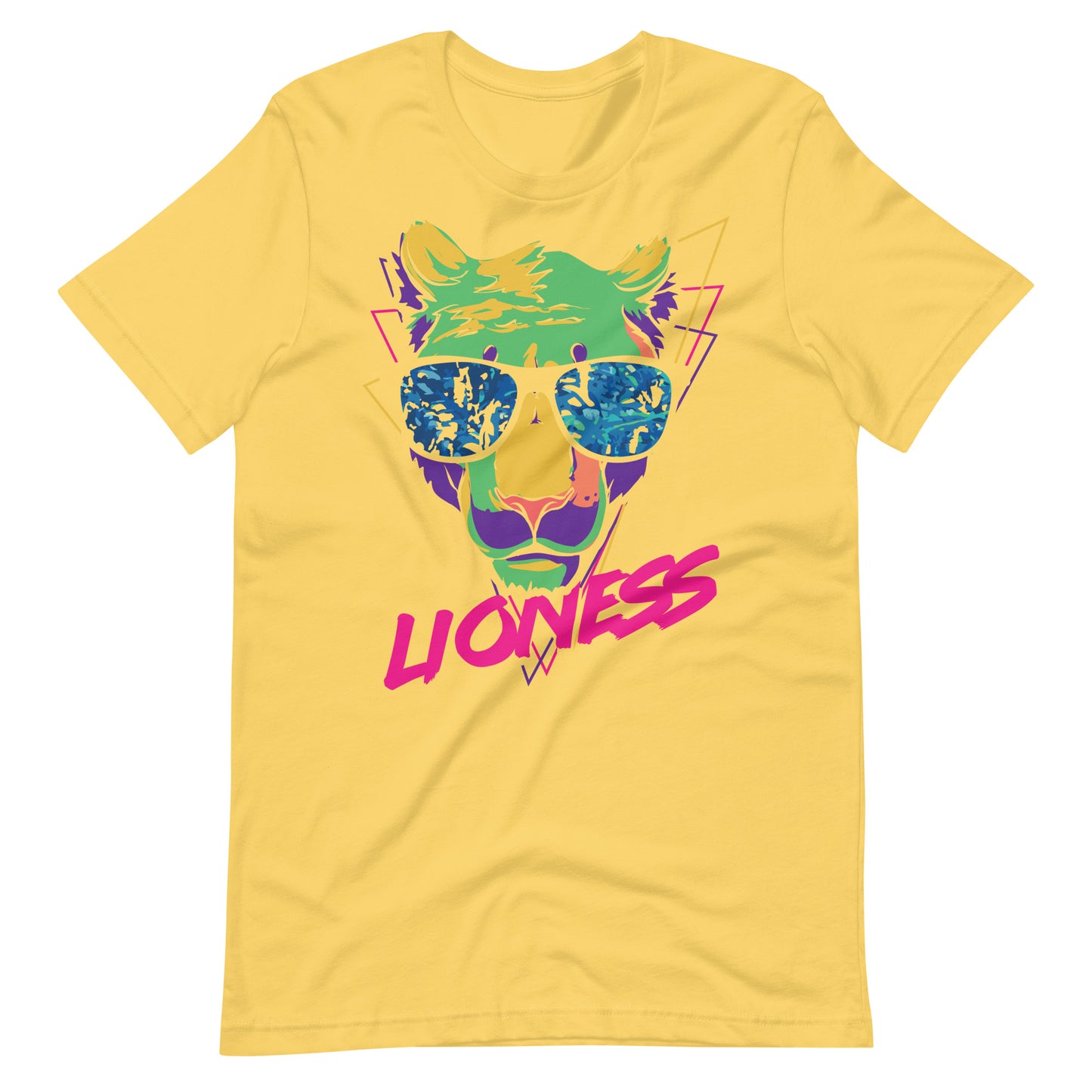 Printagon - Lioness - Unisex T-shirt - Yellow / S