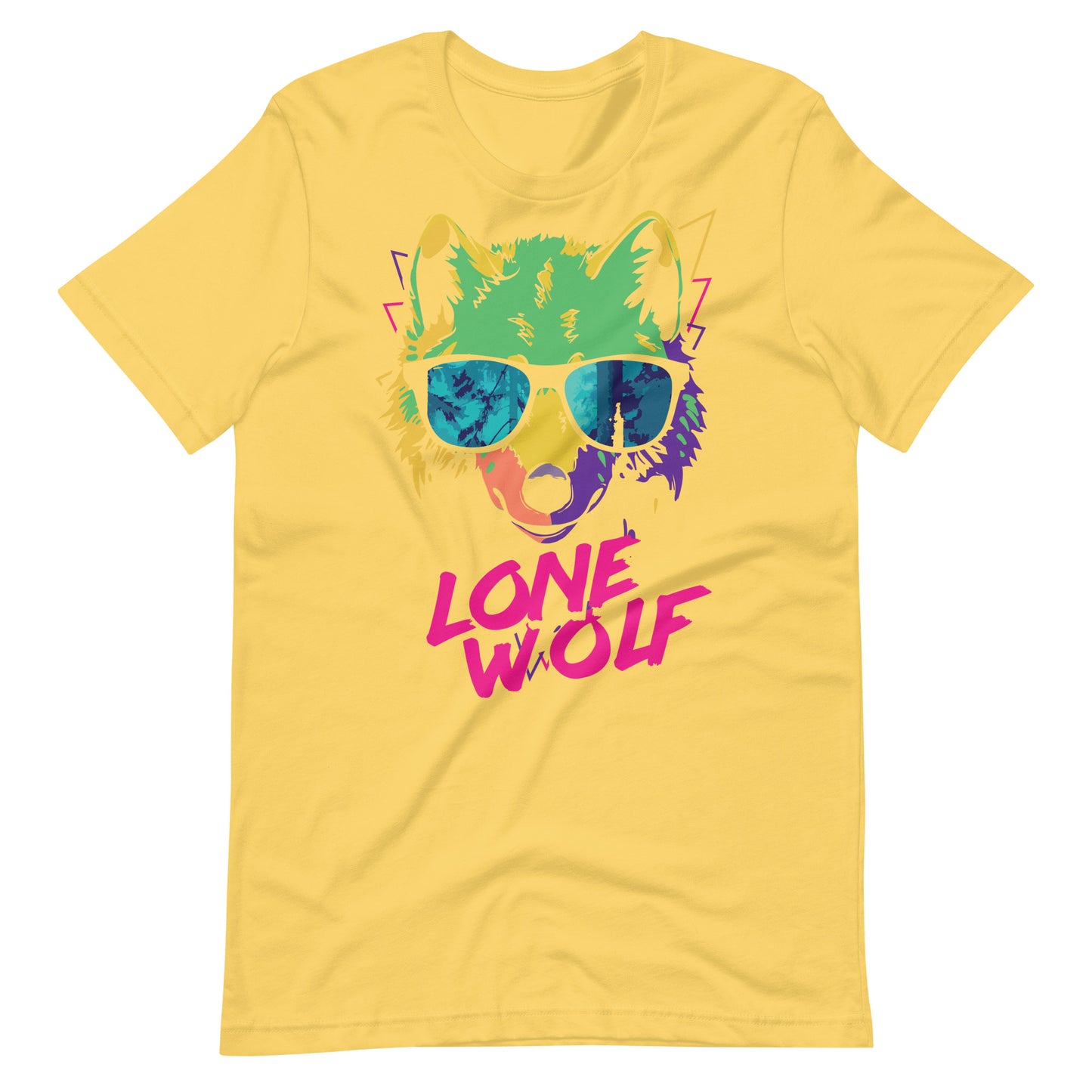 Printagon - Lone Wolf - Unisex T-shirt - Yellow / S