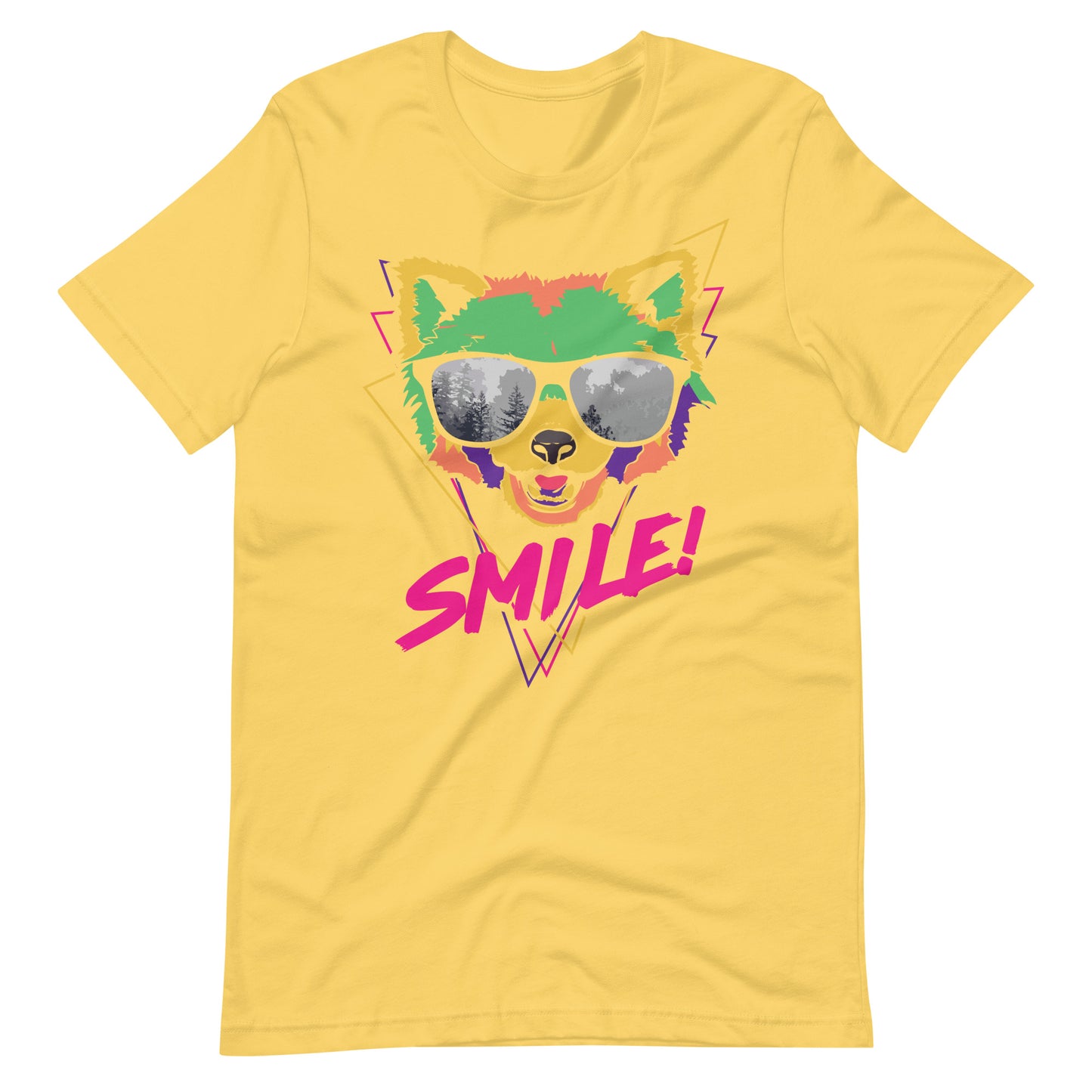 Printagon - Smile - Unisex T-shirt - Yellow / S