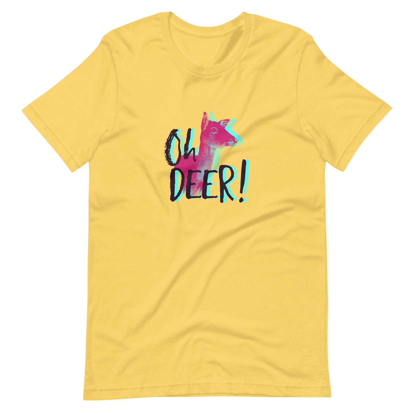 Printagon - Oh Deer - Unisex T-shirt - Yellow / S