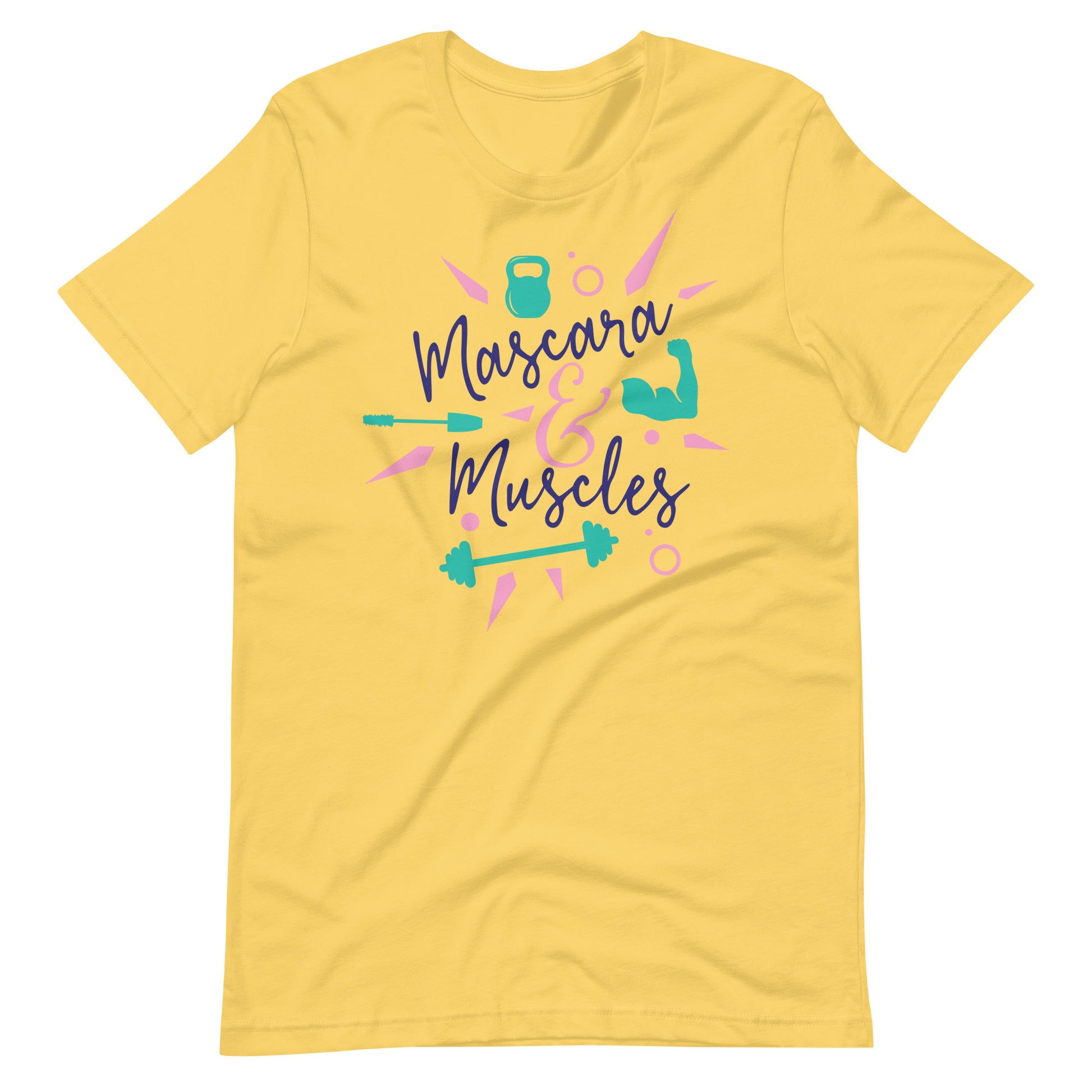 Printagon - Mascara & Muscles - T-shirt - Yellow / S