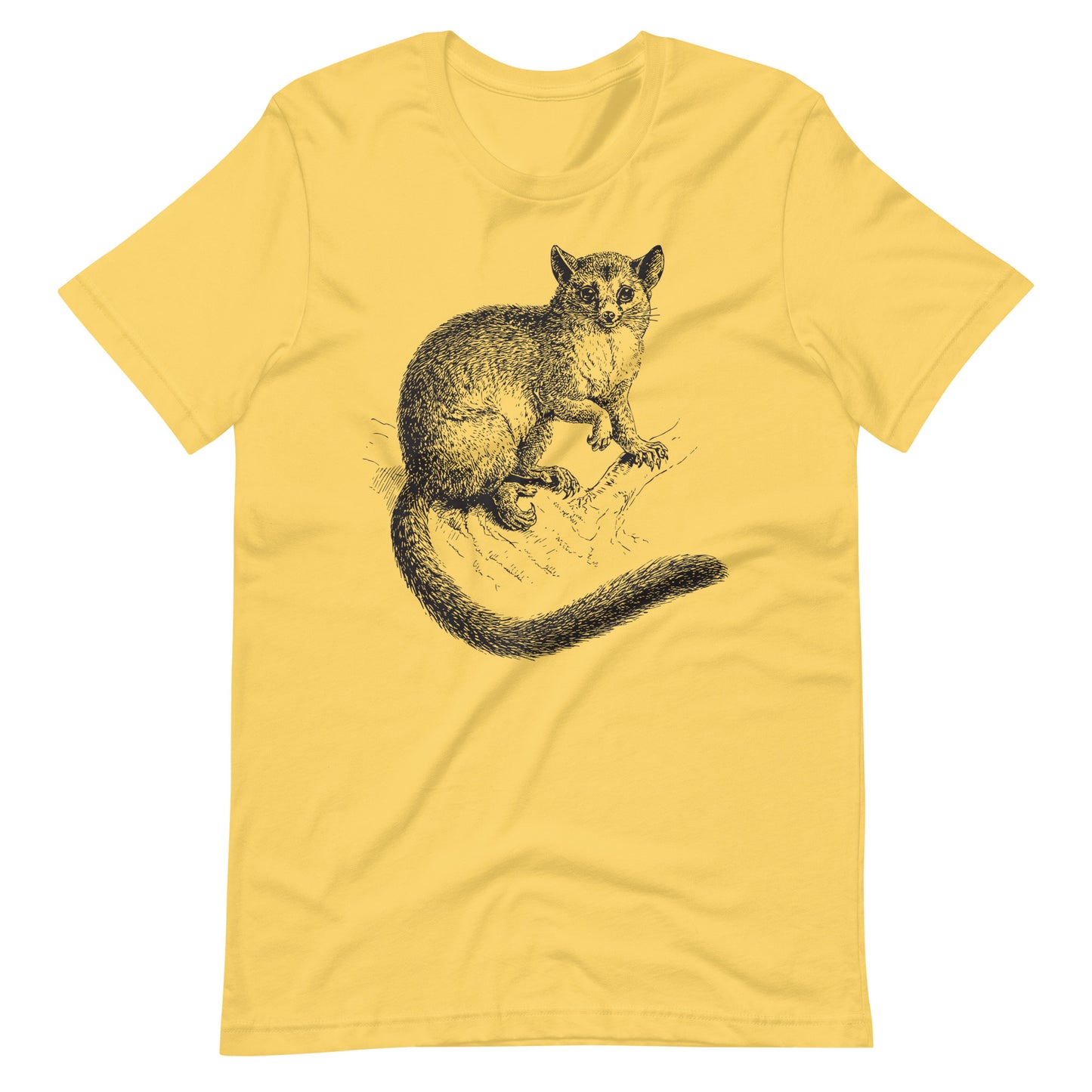 Printagon - The Fox - Unisex T-shirt - Yellow / S