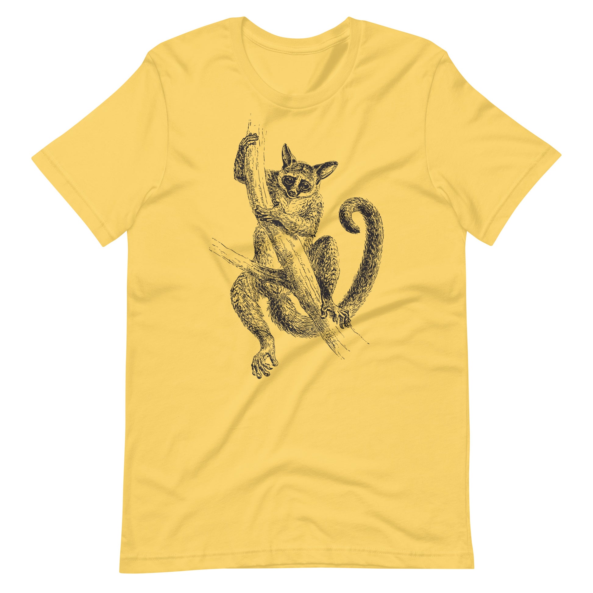 Printagon - Lemur - Unisex T-shirt - Yellow / S