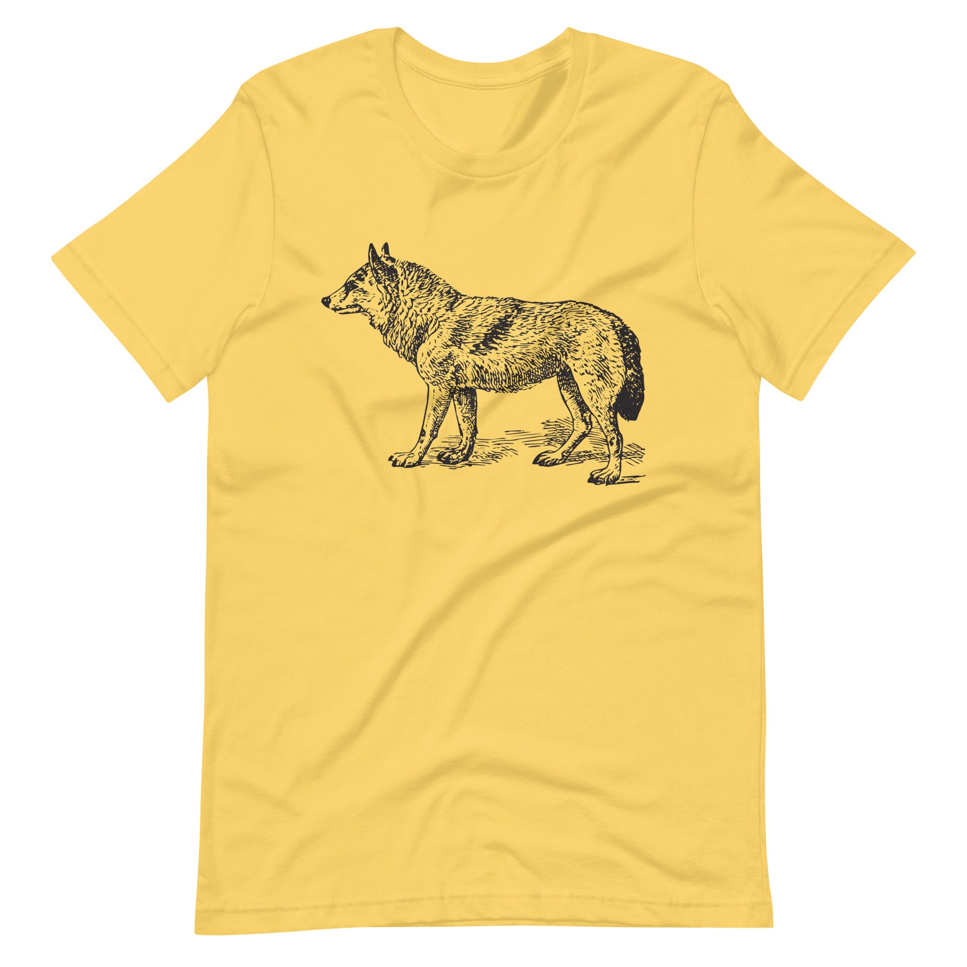 Printagon - Japanese Wolf - Unisex T-shirt - Yellow / S