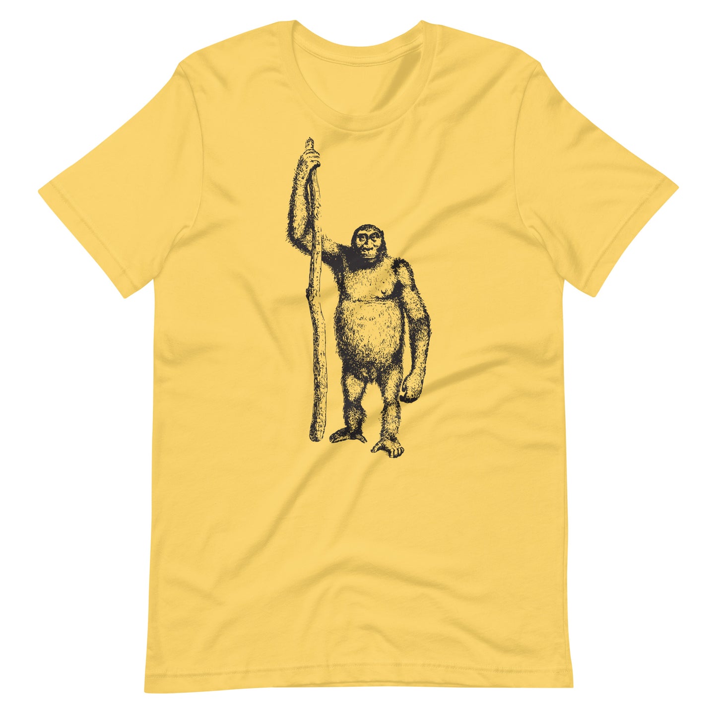 Printagon - Gorilla - Unisex T-shirt - Yellow / S