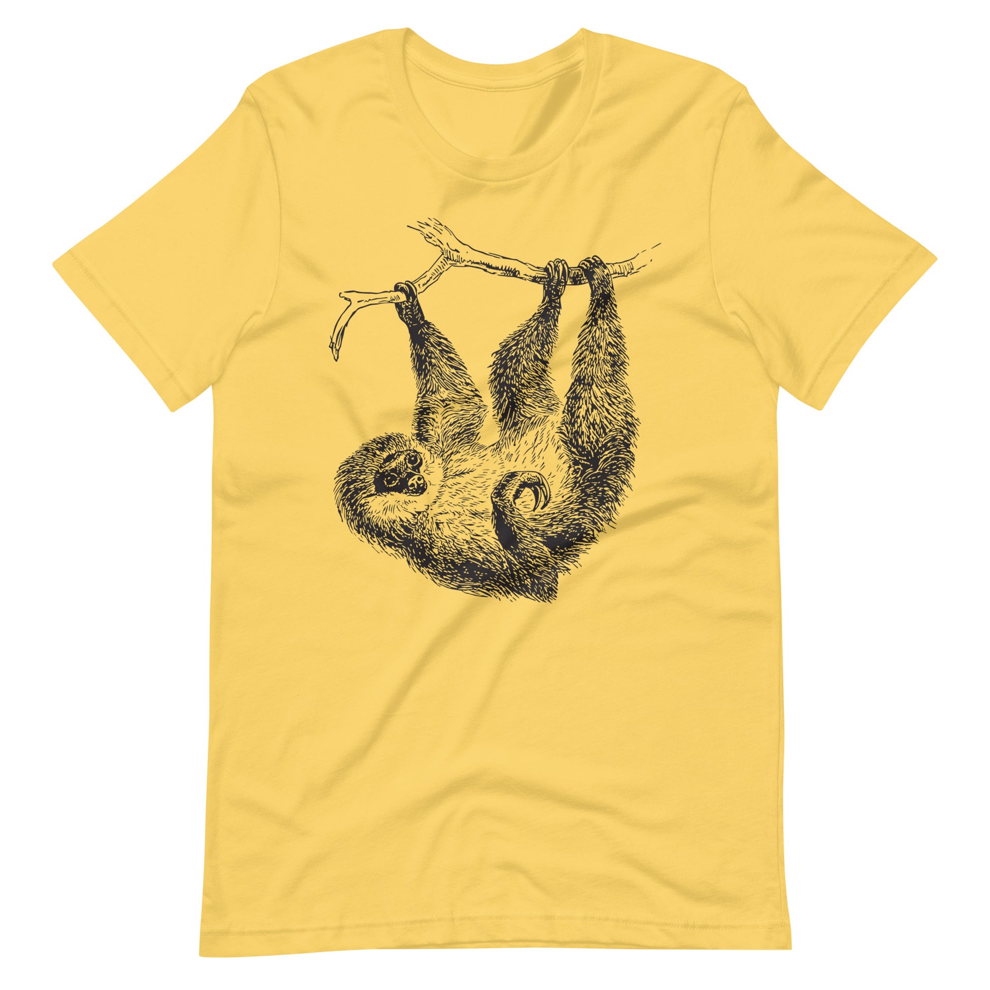 Printagon - Sloth - Unisex T-shirt - Yellow / S