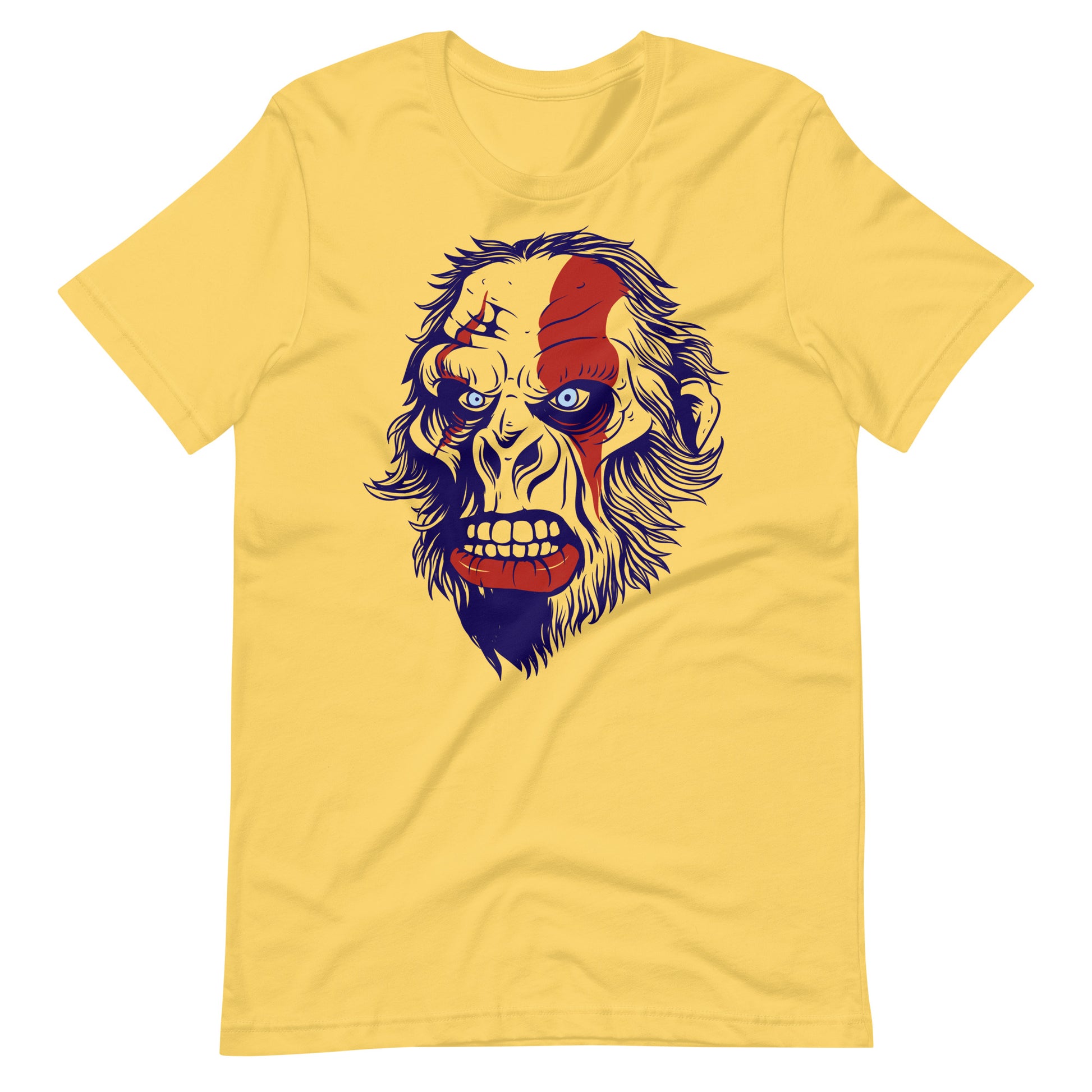 Printagon - Scary Head - Unisex T-shirt - Yellow / S