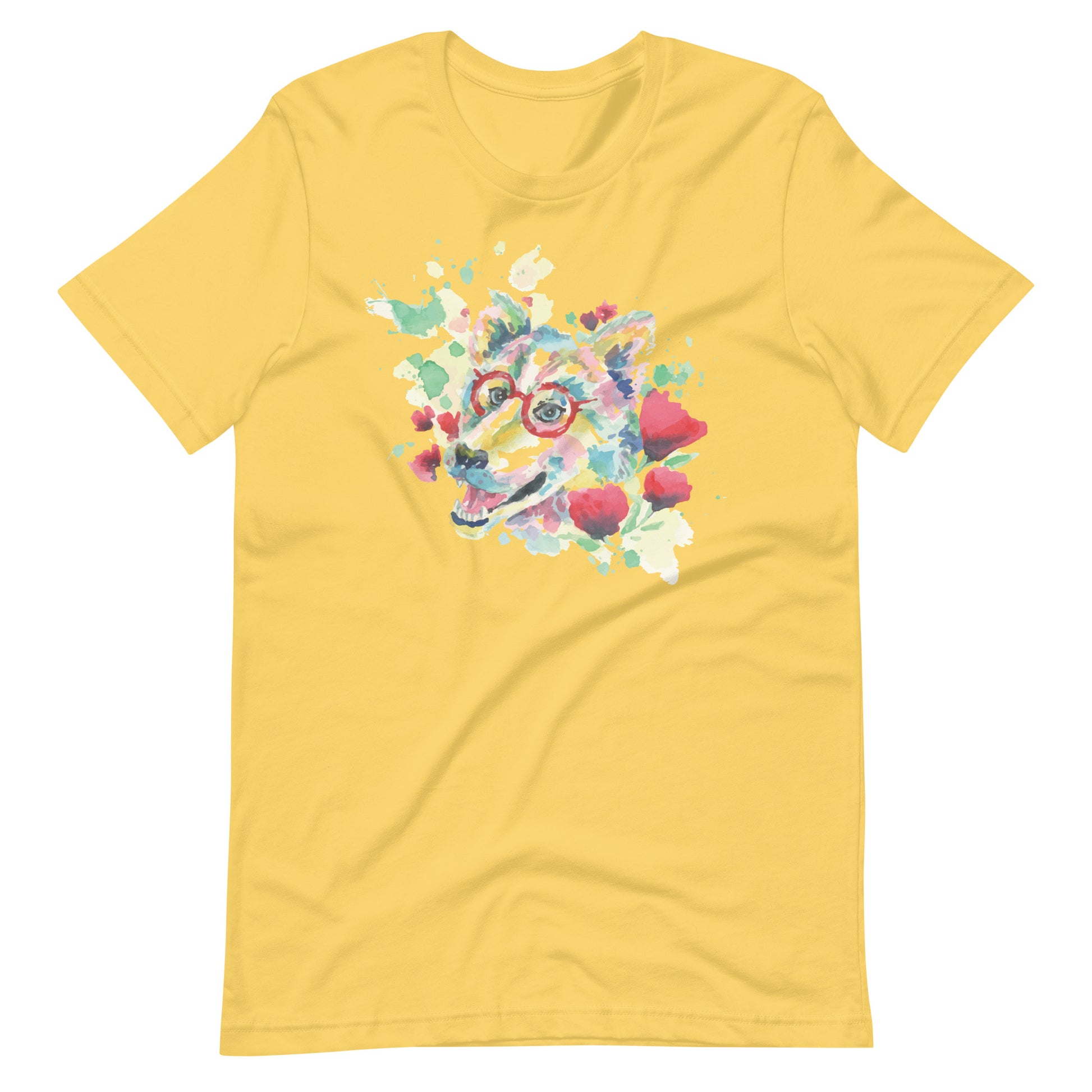 Printagon - Lovely Dog - Unisex T-shirt - Yellow / S