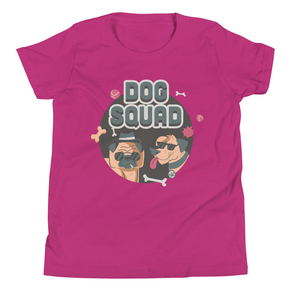 Printagon - Dog Squad - Kids Unisex T-shirt - Berry / S