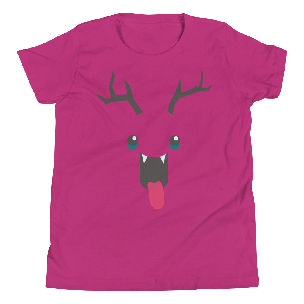 Printagon - Happy Deer - Kids Unisex T-shirt - Berry / S