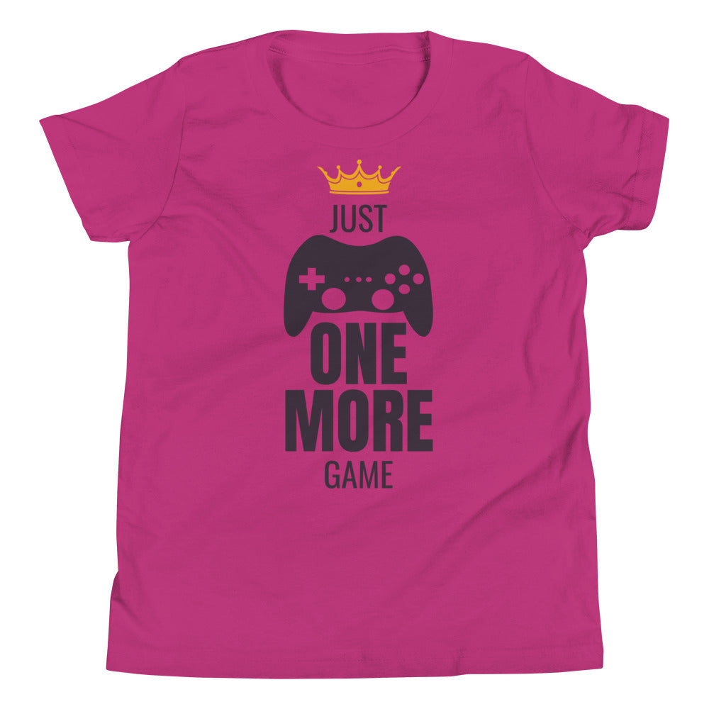 Printagon - Just One More Game - Kids Unisex T-shirt - Berry / S