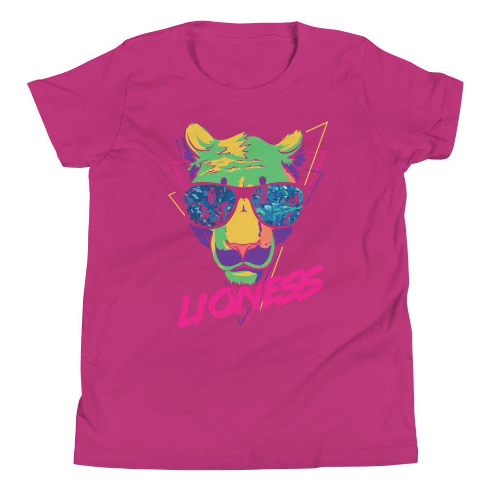 Printagon - Lioness - Kids Unisex T-shirt - Berry / S