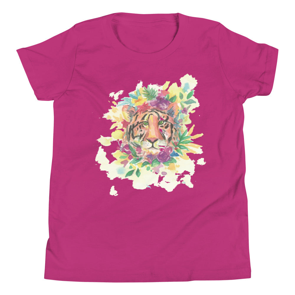 Printagon - Colorful Lion - Kids Unisex T-shirt - Berry / S