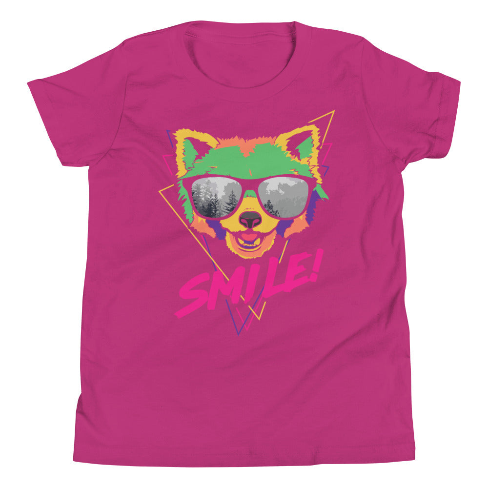 Printagon - Smile - Kids Unisex T-shirt - Berry / S