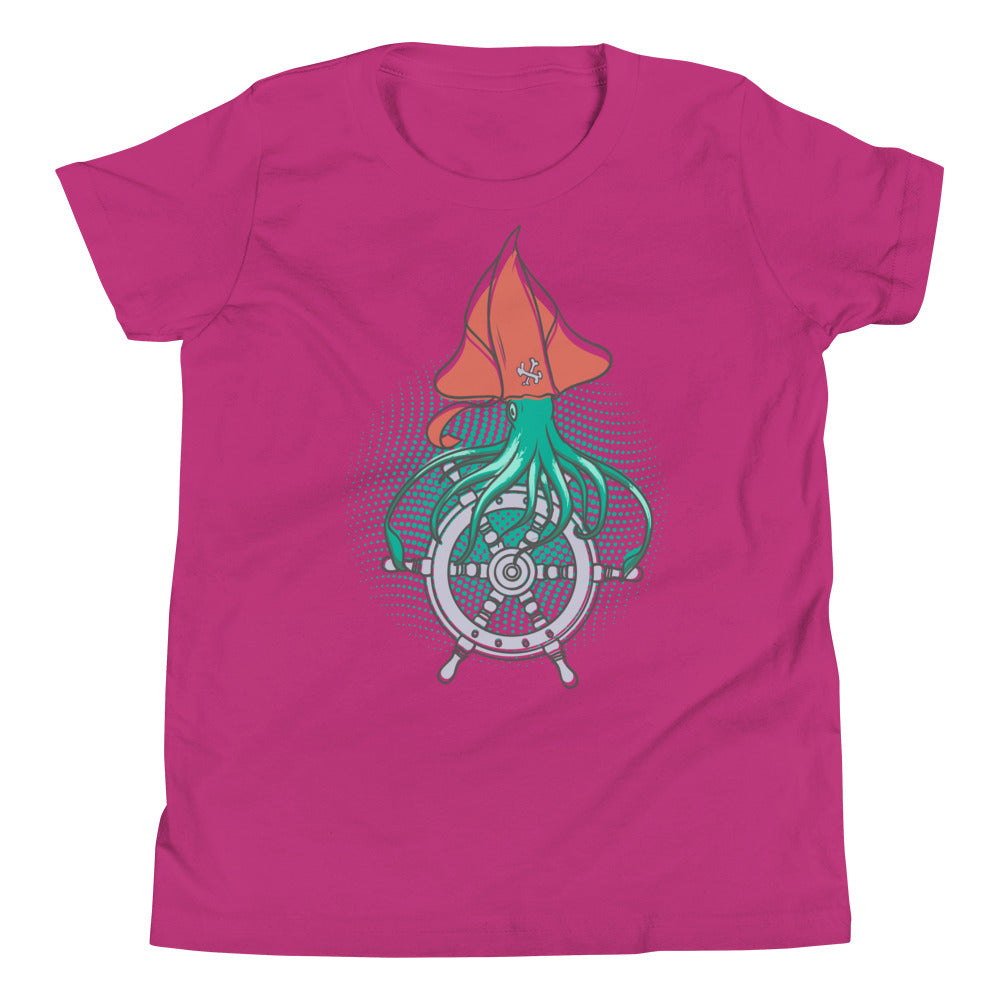 Printagon - Squid - Kids Unisex T-shirt - Berry / S