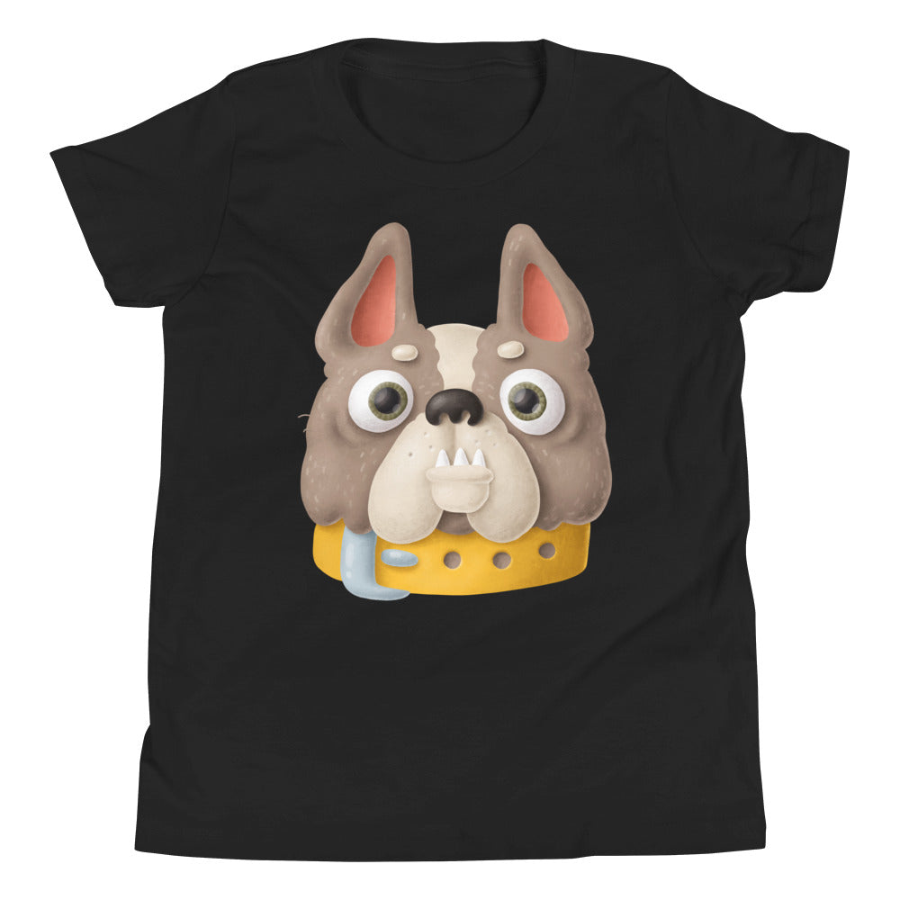 Printagon - Cute Pug - Kids Unisex T-shirt - Black / S