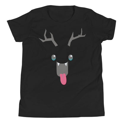 Printagon - Happy Deer - Kids Unisex T-shirt - Black / S