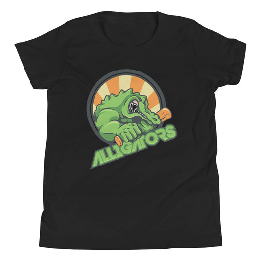 Printagon - Alligators - Kids Unisex T-shirt - Black / S