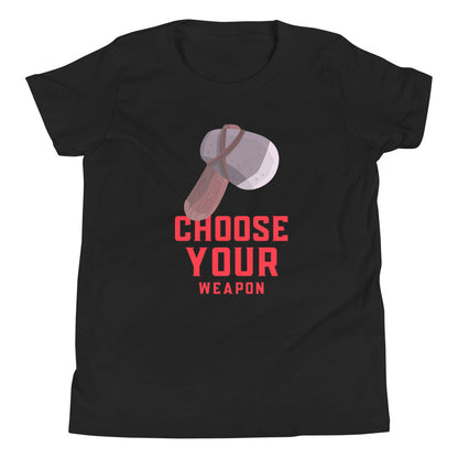 Printagon - Choose Your Weapon - Kids Unisex T-shirt - Black / S