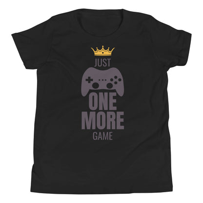 Printagon - Just One More Game - Kids Unisex T-shirt - Black / S