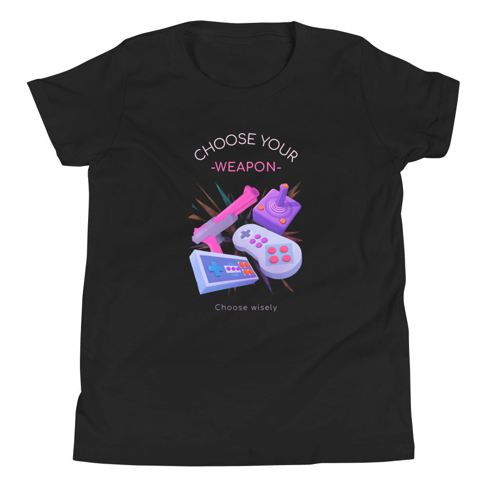 Printagon - Choose Your Weapon Choose Wisely - Kids Unisex T-shirt - Black / S