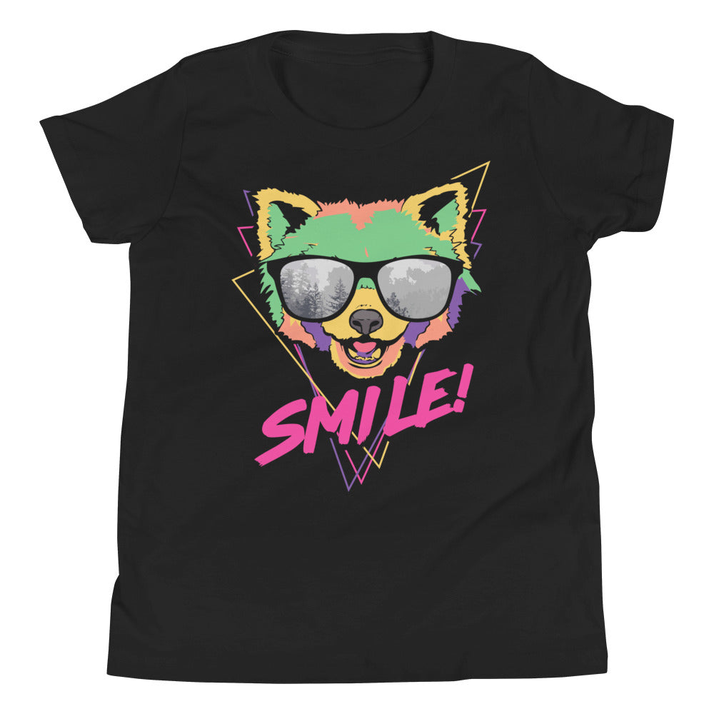 Printagon - Smile - Kids Unisex T-shirt - Black / S