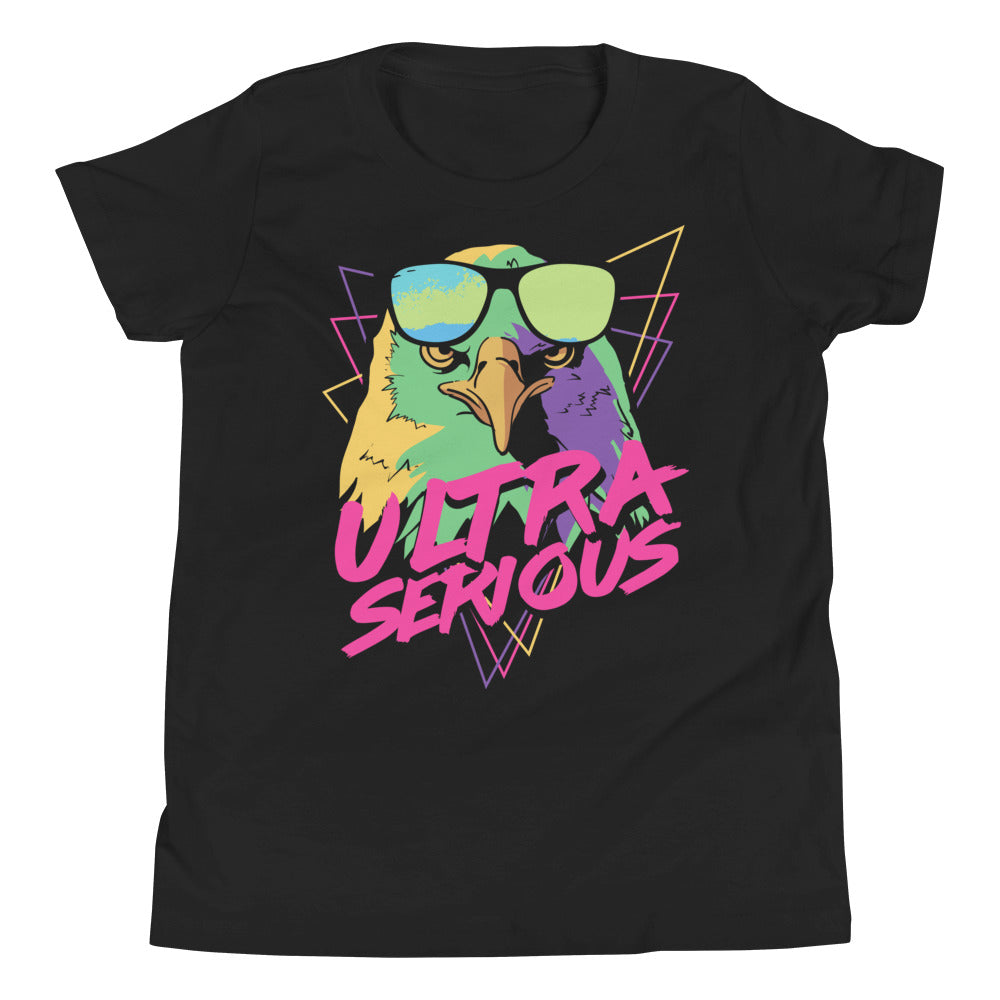 Printagon - Ultra Serious - Kids Unisex T-shirt - Black / S