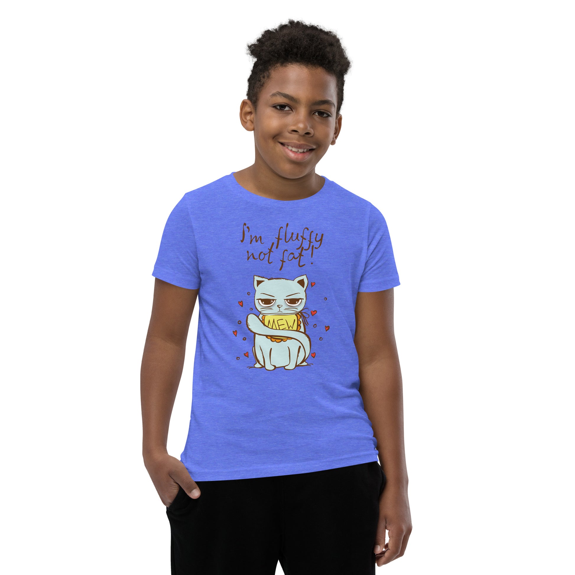 Printagon - I'm Fluffy Not Fat - Kids Unisex T-shirt -